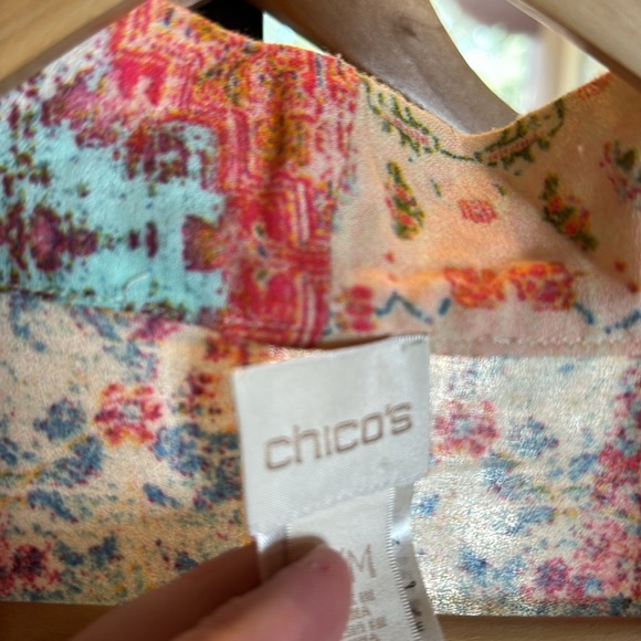 Chico’s Multi-Colored Printed Ruana Size Small Medium - Picture 7 of 8